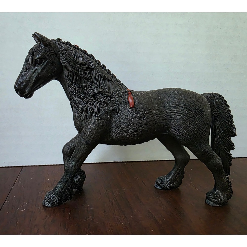 Schleich Friesian Mare Black Horse Figurine 13749 Braided Mane 2018 Toy